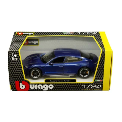 Автомодель - PORSCHE TAYCAN TURBO S (асорті синій, білий, 1:24)