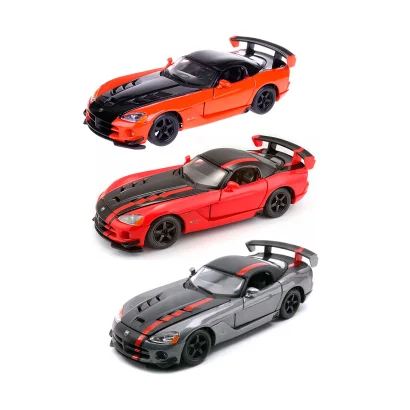 Автомодель - DODGE VIPER SRT10 ACR  (ассорті помаранч-чорн металік, червоно-чорн металік, 1:24)