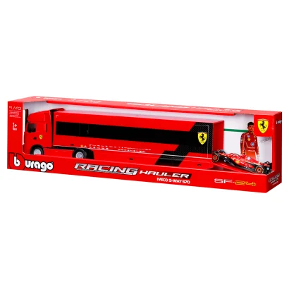 Ігровий набір - ВАНТАЖІВКА-ТЯГАЧ IVECO S-WAY ТА БОЛІД SF-24 (1:43)