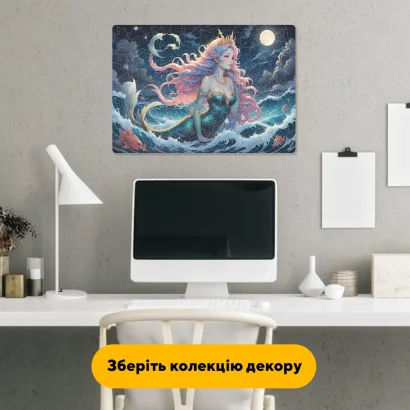 Пазл дерев'яний Аніме Морська Чарівниця, А5, Картонна коробка