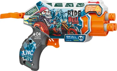 Іграшковий пістолет мех. з барабаном та м'як. набоями (4 шт.) (Ride Well)(15 х 11см)