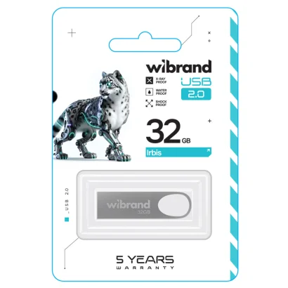 Флеш-накопичувач Wibrand USB 2.0 Irbis 32Gb Silver