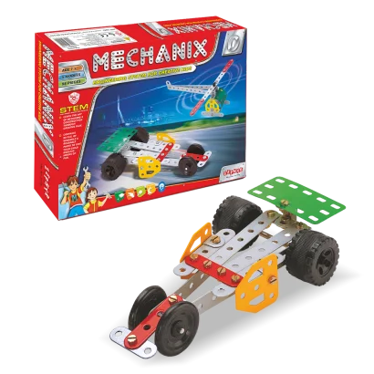 Металевий конструктор, розвиваючий "MECHANIX" №0 (98 елм./5 моделей)