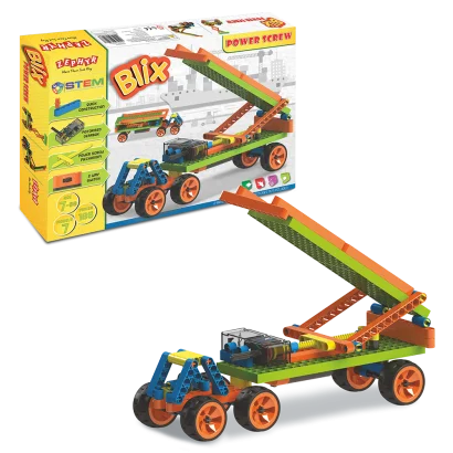 Конструктор поліпропіленовий, розвиваючий з моторчиком "BLIX" Силач (186 елм./7 моделей)