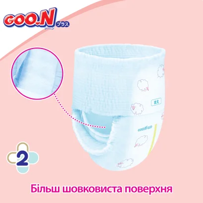 Підгузки GOO.N Plus для дітей 12-20 кг (розмір XL, на липучках, унісекс, 38 шт)