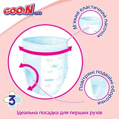 Трусики-підгузки GOO.N Plus для дітей 13-25 кг (розмір ХXL, унісекс, 28 шт.)