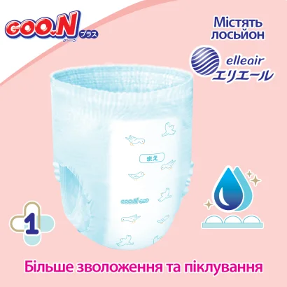 Трусики-підгузки GOO.N Plus для дітей 6-12 кг (розмір M, унісекс, 52 шт.)