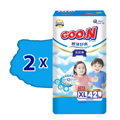 Трусики-підгузки GOO.N Slim &amp; Comfortable для дітей 12-17 кг (розмір 5(XL), унісекс, 84 шт)