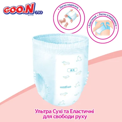 Трусики-підгузки GOO.N Plus для дітей 13-28 кг (розмір ХXL, унісекс, 28 шт)