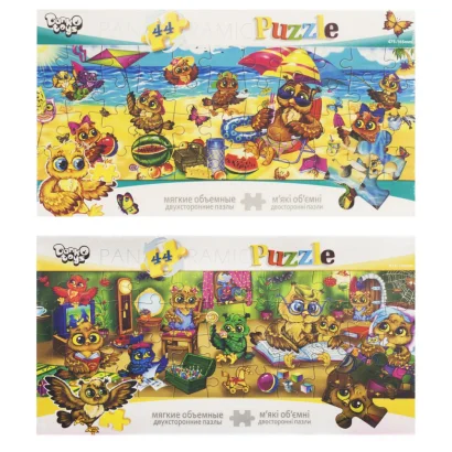 Дитячі м'які пазли P44-03-01-06 на 44 деталі  Совушка