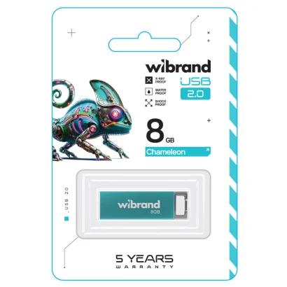 Флеш-накопичувач Wibrand USB 2.0 Chameleon 8Gb Light Blue