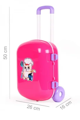 Іграшкова кухня з набором посуду 6061TXK у валізі