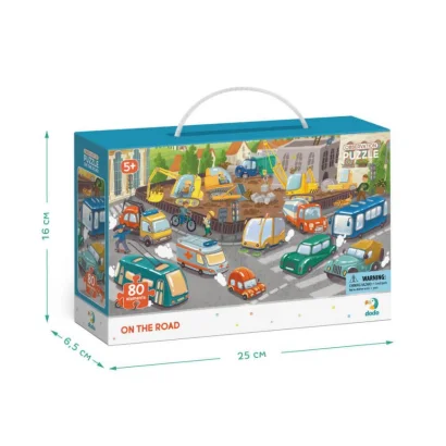 Дитячий пазл обсерваційний "Обережно на дорозі" DoDo 300370, 80 ел.