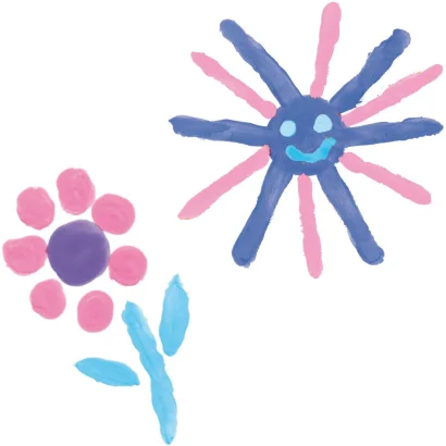 Пальчикові фарби серії "Еко" - ЮНІ ХУДОЖНИЦІ (4 кольори, у пластикових баночках)