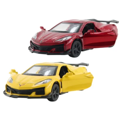 Автомодель &ndash; CHEVROLET CORVETTE C8 Z06 2024 (жовтий, червоний)