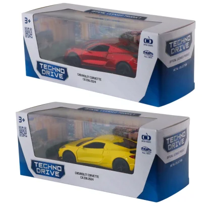 Автомодель &ndash; CHEVROLET CORVETTE C8 Z06 2024 (жовтий, червоний)