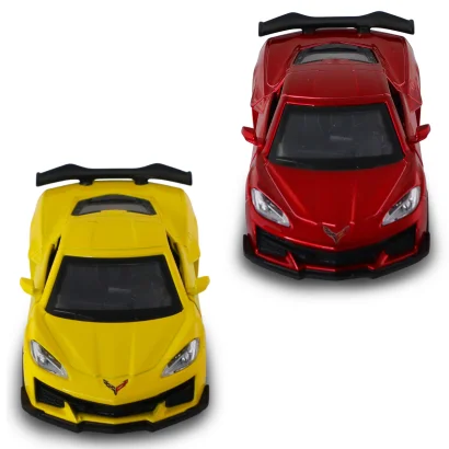 Автомодель &ndash; CHEVROLET CORVETTE C8 Z06 2024 (жовтий, червоний)