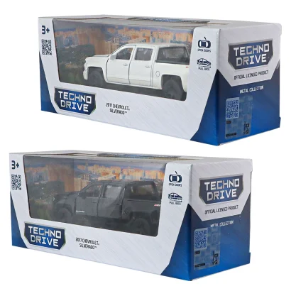 Автомодель - CHEVROLET SILVERADO 2017 (перламутрово-білий, чорний)