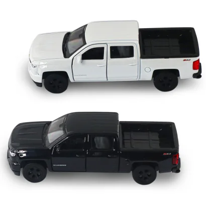 Автомодель - CHEVROLET SILVERADO 2017 (перламутрово-білий, чорний)