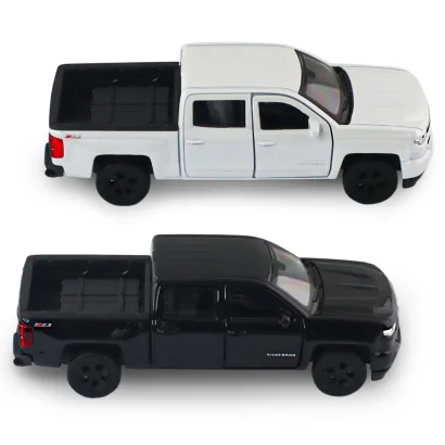 Автомодель - CHEVROLET SILVERADO 2017 (перламутрово-білий, чорний)