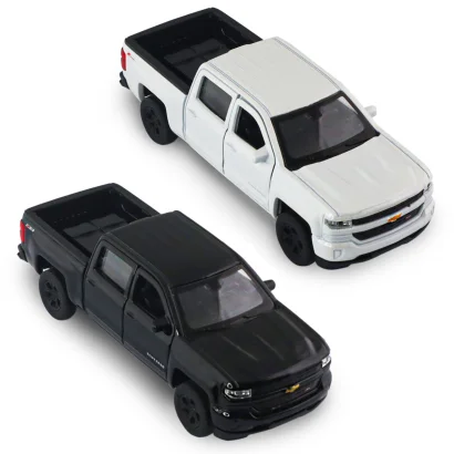 Автомодель - CHEVROLET SILVERADO 2017 (перламутрово-білий, чорний)