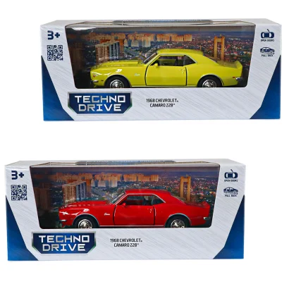 Автомодель - CHEVROLET CAMARO Z28 1968 (червоний, жовтий)