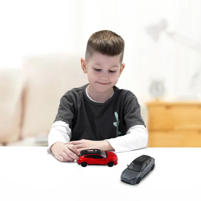 Автомодель - FORD MUSTANG MACH-E GT 2023 (червоний, сріблясто-сірий)