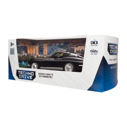 Автомодель - CHEVROLET CORVETTE SPLIT WINDOW 1963 (матовий чорний)