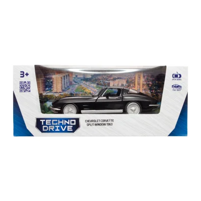 Автомодель - CHEVROLET CORVETTE SPLIT WINDOW 1963 (матовий чорний)