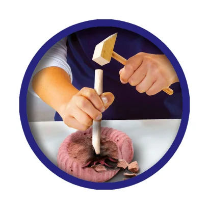 Набір серії "Дослідник" - РОЗКОПКИ СКАМ'ЯНІЛИХ КОМАХ ("скам'янілості" з комахами, інструменти)