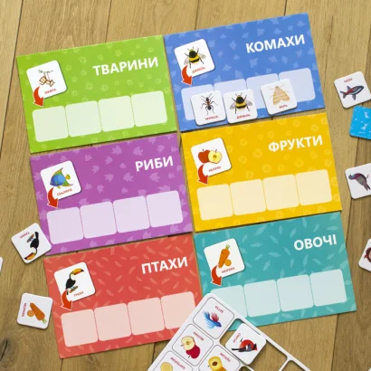 Дитячі логічні ігри "Підбирай за змістом" 918003, 24 картки укр. мовою