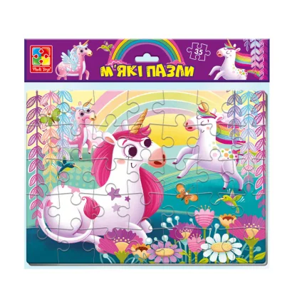 Дитячі м'які пазли &laquo;Єдинороги&raquo; VT1102-34, 35 елементів