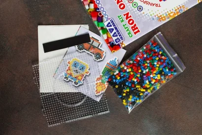 Магніти з термомозаїки &quot;Транспорт&quot; (TM-009) набір для творчості