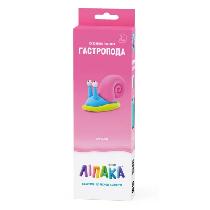 Набір пластиліну, що самостійно твердіє, ЛІПАКА - ЕКЗОТИЧНІ ТВАРИНИ: ГАСТРОПОДА