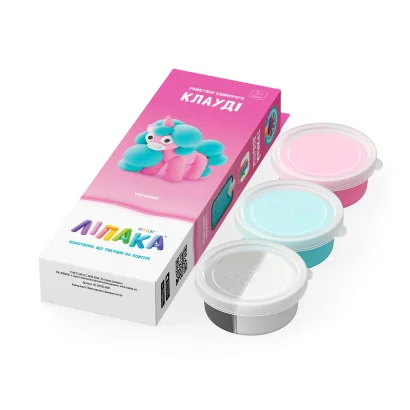 Набір пластиліну, що самостійно твердіє, ЛІПАКА - РАЙДУЖНІ ЄДИНОРОГИ: КЛАУДІ