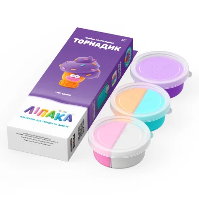 Набір пластиліну, що самостійно твердіє, ЛІПАКА &ndash; ФАЙНІ МОРОЗИВКА: ТОРНАДИК