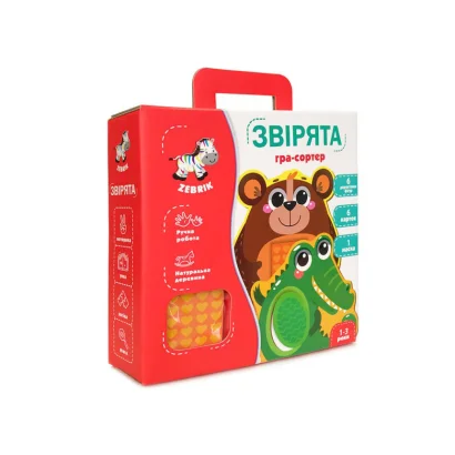 Розвиваюча мозаїка &laquo;Звірятка&raquo; ZB2002-05 дерев'яна