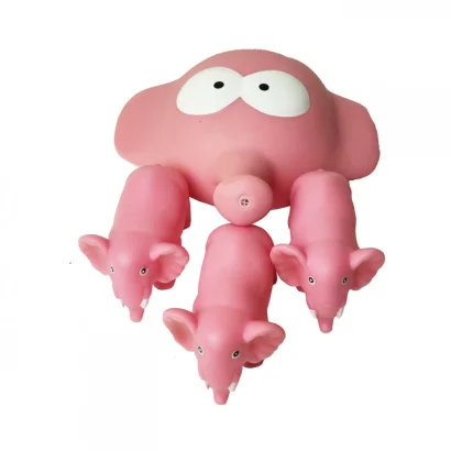 Пищалка Гумова тварина B-331 4 шт в сітці  (Слоник)