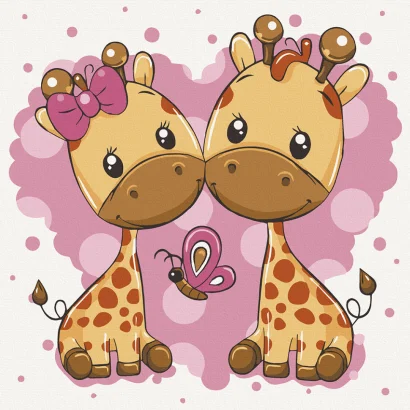 Картина за номерами. Art Craft Жирафики 30х30 см 15542-AC