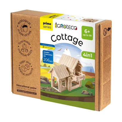 Конструктор дерев'яний Котедж 4в1 206 дет.