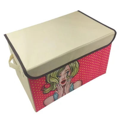 Кошик для зберігання іграшок MR 0625, 38 x 24 x 24 см Здивована дівчина