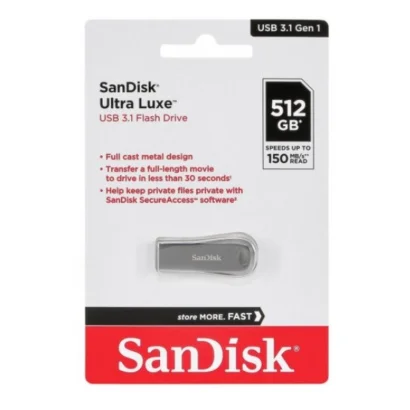 Флеш-накопичувач SanDisk USB 3.1 Ultra Luxe 512Gb (150Mb/s)