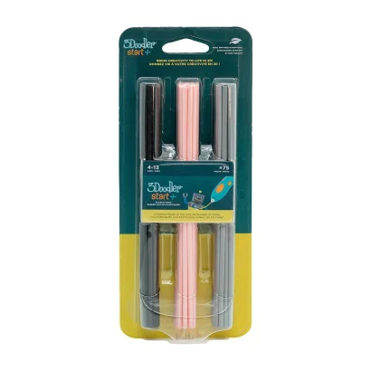 Набір стрижнів для 3D-ручки 3Doodler Start - МІКС (75 шт: чорний, рожевий, сірий)
