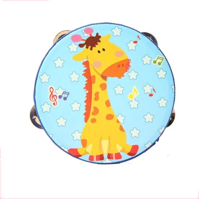 Дерев&rsquo;яна іграшка Бубен MD 0367-1 діаметр 15 см  Жирафа