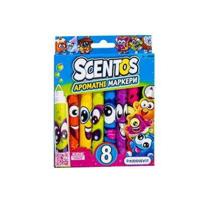 Набір ароматних маркерів для малювання - ПЛАВНА ЛІНІЯ (8 кольорів)