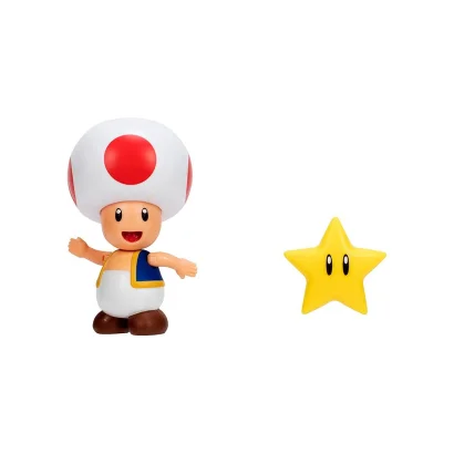 Ігрова фігурка з артикуляцією SUPER MARIO - ТОАД (10 cm, з аксес.)