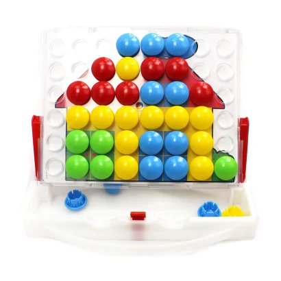 Набір - ДЛЯ ЗАНЯТЬ МОЗАЇКОЮ (кейс, великі фішки (48 шт.) + дошка 27х21, переносний)