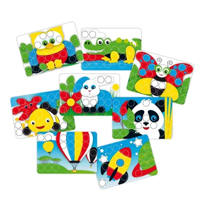 Набір - ДЛЯ ЗАНЯТЬ МОЗАЇКОЮ (великі фішки (33 мм, 48 шт.) + дошка-кейс)