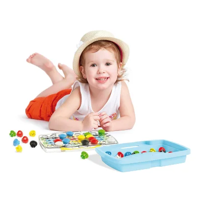 Набір - ДЛЯ ЗАНЯТЬ МОЗАЇКОЮ (великі фішки (33 мм, 48 шт.) + дошка-кейс)