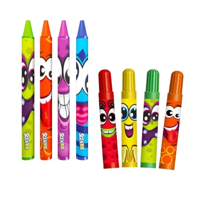 Ароматний набір для творчості - КУМЕДНА КОМПАНІЯ (маркери, воск.олівці, наліпки, розфарбовка)